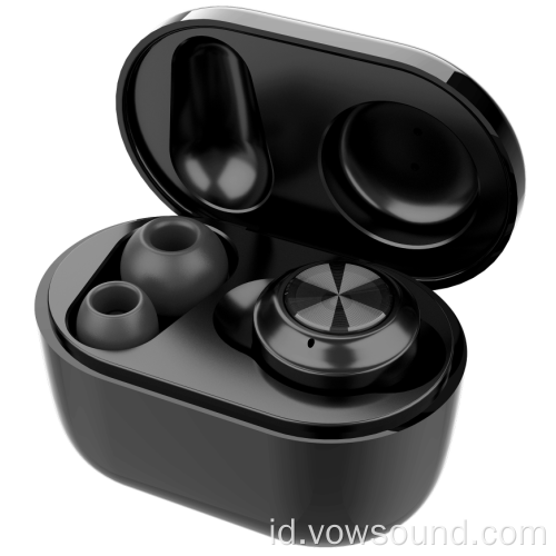 Earbud Nirkabel Sejati Headphone Bluetooth dengan Mikrofon